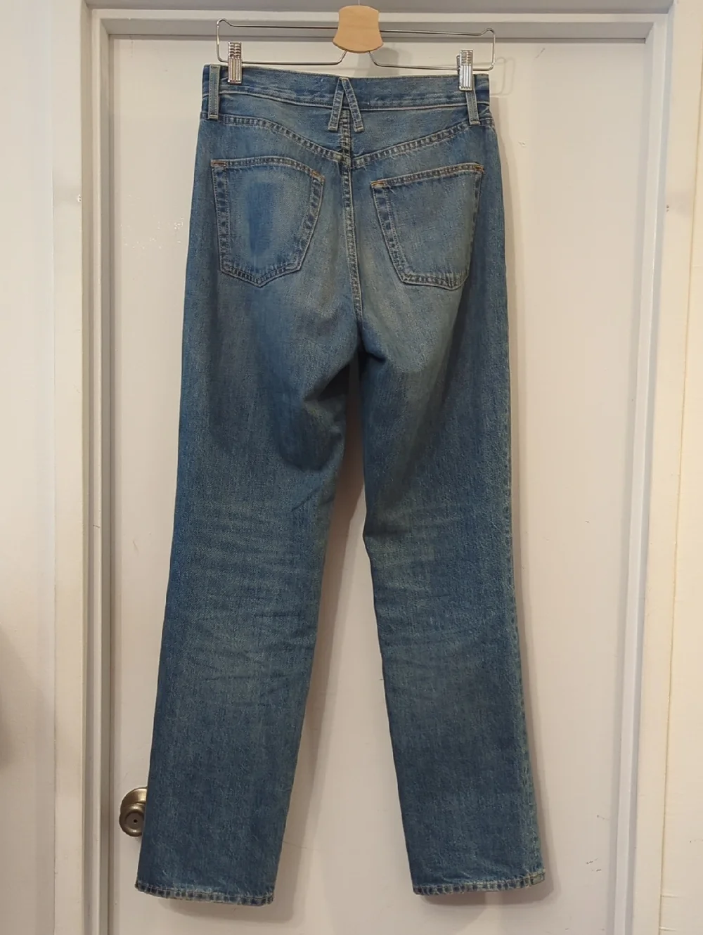 SLVRLAKE London High Waisted Straight Leg Denim Jeans 27 Tell Me Why